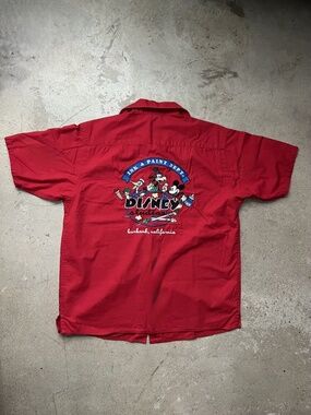 Disney Studios "Ink & Paint Dept." Retro Bowling S Shirt ~ Mickey, Goofy, Donald